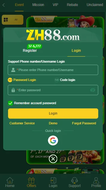 Login or Register on ZH89